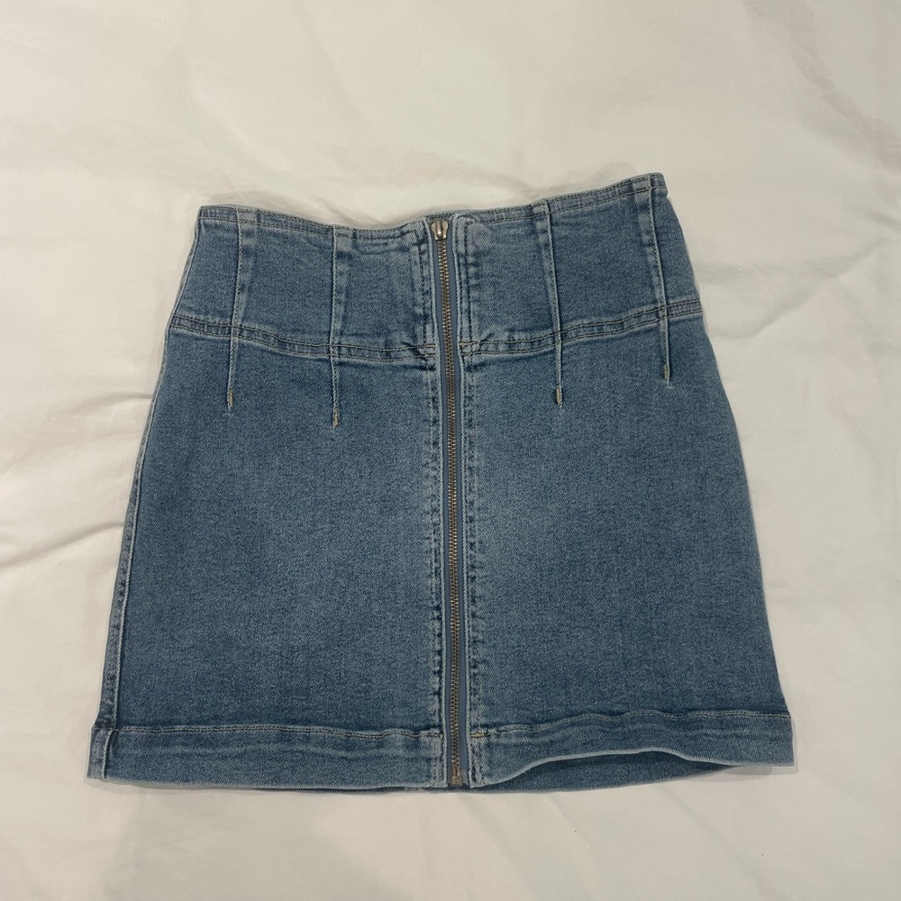 Classic Blue Denim Mini Skirt